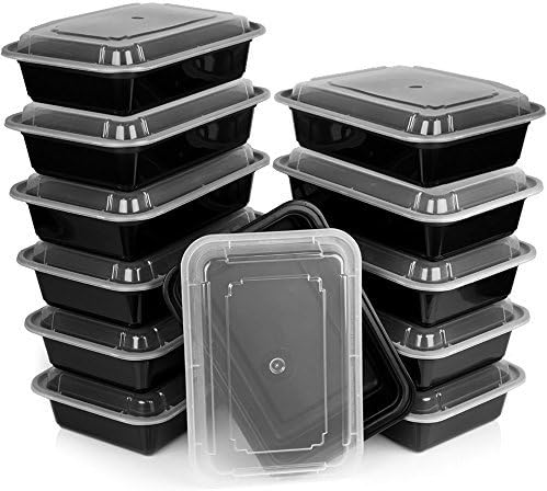 Heim Concept Premium Meal Prep Food Containers with Lids Durable Reusable Top Rack Dishwasher Safe Leak-Resistant Microwavable Compact Stackable Storage Meal Prep To-Go Container Convenience 12-pack
