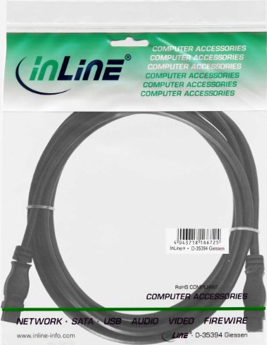 InLine 39905 FireWire Kabel (IEEE1394, 9-polig Stecker-auf-Stecker, 5 m) schwarz - 2