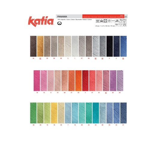 Katia – Panama – Fb. 1 weiß, 50 g = 180 Meter, Nadelstärke 2,5 – 3 - 3