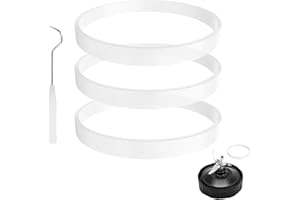 FEILIFAN 3 Pack Rubber Gaskets Replacement Seal White O-Ring For Nutri Ninja Blender Replacement For Ninja Auto-iQ Pro Extractor CT680 BL456 BL480 BL681A BL682 (3.94 inch Gaskets) (4 Pcs (3.94 inch Gaskets))