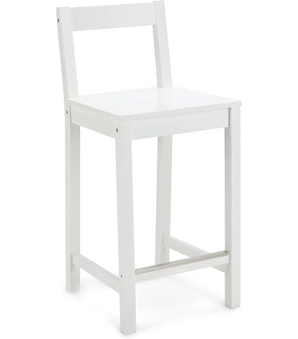 REDÒKASA Sgabello in polipropilene GIANO altezza seduta 65cm, impilabile, idrorepellente, resistente ai raggi UV, design moderno e innovativo, ideale per la cucina, la veranda o giardino (2, Bianco
