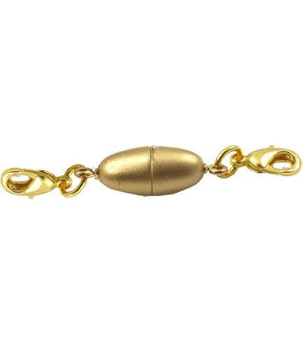 AD Beads Magnetische Schmuckverschlüsse: Doppelt, 14K Gold & Silber, Mit Biegeringen, Für Armbänder & Halsketten