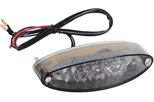 KIMISS Fanale posteriore, 28 LED 3 fili Moto ATV Lampada fumè Luce targa freno posteriore (rosso)