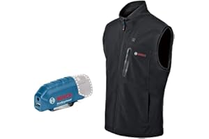 Bosch Professional Podgrzewana kamizelka GHV 12 + 18 V XA (w zestawie adapter USB do ładowania GAA 12 V-21, bez baterii, w kartonie)