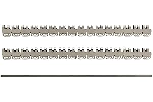 ELETECH 2pcs Giunzioni meccaniche per nastri trasportatori per nastro trasportatore di gomma giunzione metallica riparazione domino giunzione a scatto (100mmL W28mm T9.5mm per cintura 5-7mm)