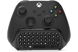SEPTPENTA Klawiatura kontrolera do konsoli Xbox Series X Series S One One S, przyciski silikonowe, z zestawem słuchawkowym i gniazdem audio 3,5 MM, klawiatura Chatpad do gier z odbiornikiem USB 2,4 GHz(Black)