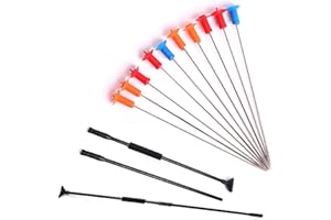 ACCMOS Soffiare Freccia Cerbottana Freccette 0,4" Calibro Soffio Tubo con Freccette 39" Junction Tubo e 10 Pezzi Metallo Ago Freccette Cerbottana Freccette