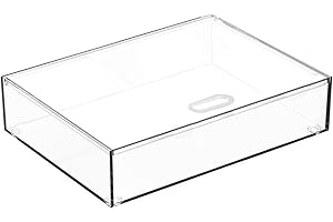 TIENDA EURASIA - Cajonera Plástica Transparente, Organizador Modulable de Escritorio, Cajonera de Oficina y Baño (1 cajón, 23 x 17 x 6 cm)