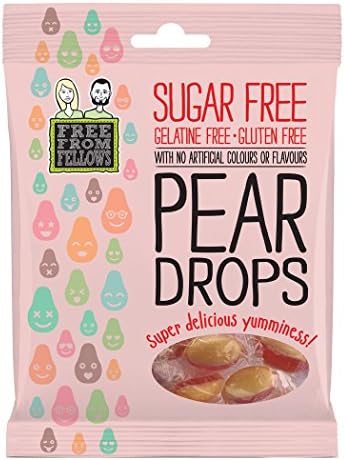 Pear Drops - Sugar, Gelatine &amp; Gluten Free Hard Boiled Sweets 70g (Pack of 1)