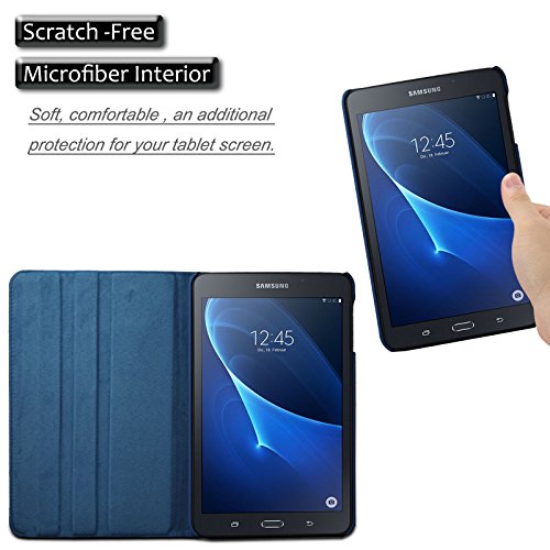 Samsung Galaxy Tab A 10.1 Hülle Case, Infiland PU Ledertasche lederhülle 360° Drehbarer Stand Smart Cover Case Schutzhülle Tasche Etui für Samsung Galaxy Tab A 10.1 Zoll (2016) Tablet-PC(mit Auto Schlaf / Wach Funktion)(Dunkleblau) - 5