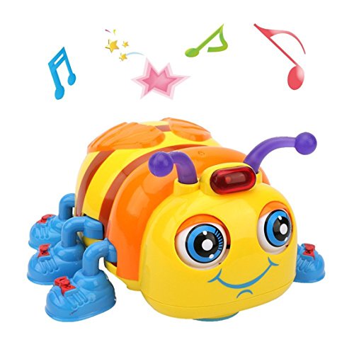 Baby Crawl Parent-child Smart Beetle Toys with Music Light Songs&Crawling Action Developments Toodler Toys