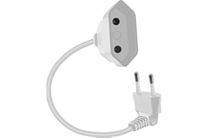 YINGAYOU 90 Grad Eurostecker Verlängerung 2,5 A 250 V Euro Verlängerungskabel Kurz Verlängerungskabel Eurostecker, für Hausha