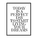 Produktbild PHOTOLINI Design-Poster mit Bilderrahmen Schwarz 'Today is a Perfect Day' 30x40 cm schwarz-Weiss Typographie Spruch
