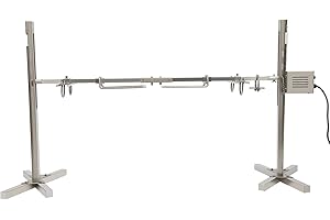 Kazafa Electric Automatic Grill, Stainless Steel Rotisserie Large, BBQ Rotisserie Roaster Rotisserie Kit, Roast Hog Roaster Machine Rotisserie Pig Chicken Grill for Barbecue bar, Restaurant