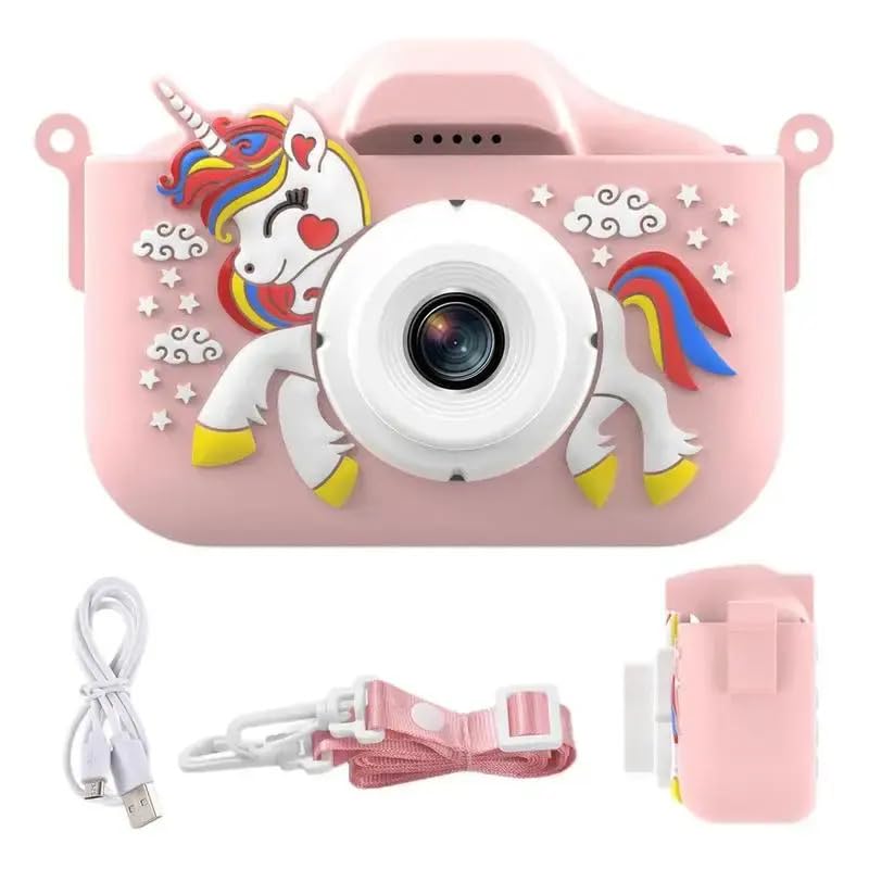 Zinnia Kids Camera for Girls & Boys, SD Card Support Digital Camera for 720p Video Recoding, Silicone Cover with 13 MP Dual S