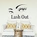 Produktbild Aufkleber Wandkunst Aufkleber Lash Out Eye Wimpern Aufkleber Lashes Extensions Augenbrauen Brauen Schönheitssalon Make-Up Vinyl 80X57CM