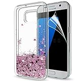 Funda Samsung Galaxy S7 Edge . Diseño personalizado: materiales ultrabrillantes delgados, fáciles de limpiar con agua. La carcasa del teléfono móvil se inyecta con líquido y flash, y el proceso de sellado es apretado. Purpurina, brillo, brillante, bling, bonito. Cuando mueva su teléfono móvil, el interior de la arena movediza flotará, hará que su teléfono móvil sea especial y hermoso, le brindará más diversión.
