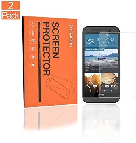 2 Pack HTC One M9 Screen Protector,GAOBIT Tempered Glass For HTC One M9 [2.5D Round Edge] [9H Hardness] [Crystal Clearity] [Scratch-Resistant] [No-Bubble]