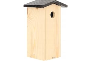 MAZUR 4x Budka Lęgowa, Dom dla ptaków z drewna Set, Skrzynka lęgowa, Stacja karmienia ptaków, Dom dla małych ptaków, Ptasi domek, Odporna na zmienne warunki atmosferyczne
