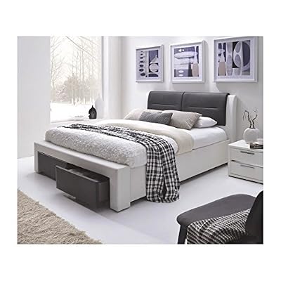 Générique Imagina lit adulte 140x190cm sommier inclus noir et blanc