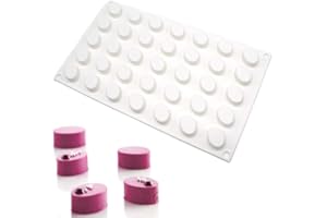 XiaoShenLu Moule en Silicone avec cœurs, Moule Silicone Dessert, 35 Trous en Forme de Ellipses