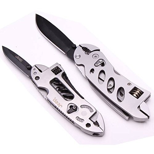 ELEGIANT 5 in 1 Multifunktionswerkzeug Wrench Schraubendreher Zange Messer Set Multi-functional Schraubenschlüssel Wrench Jaw Screwdriver Pliers Knife Tools, ideal für Leben Outdoor usw - 4