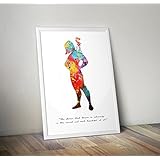 Disney inspirierte Aquarell von Mulan A2 Größe 16,5 x 23,4 Zoll