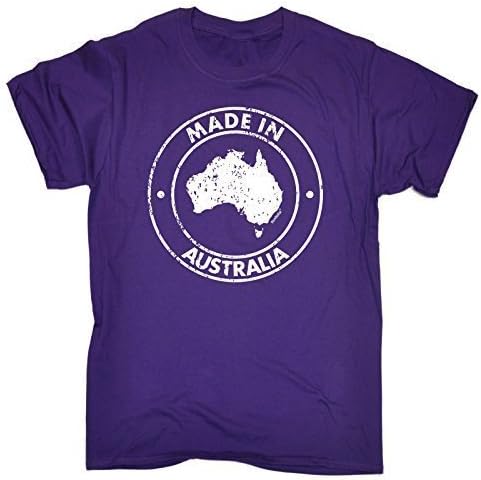 Fonfella Kids Boy's Girl's MADE IN AUSTRALIA DESIGN (S-Age-5-6 - PURPLE) T SHIRT