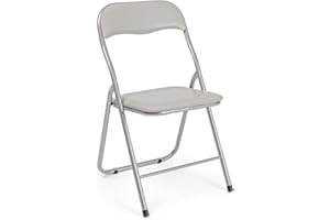 Yellow shop - Set 6 sedie pieghevoli imbottite salvaspazio confortevoli richiudibili interno esterno in acciaio JOY Bianco Grigio Nero Tortora (Tortora)