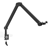Elgato Wave Mic Arm MK.2 | Monit&ouml;rler &uuml;zerinde y&uuml;ksek veya d&uuml;z, sessiz &ccedil;alışma, ince metal tasarım, dolgulu kelep&ccedil;e