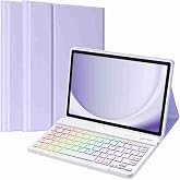 Galaxy Tab A9 Plus Uyumlu X210/X215/X216/X218 Klavyeli Tablet Kılıfı Lila