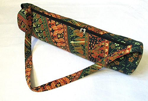 Ganesham indiano Handmade etnico Boemia palestra esercizio sport cotone unisex croce corpo boho Hobo Sling Full zip mandala yoga tappetino vettore borsa con tracolla regolabile