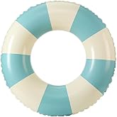 Inflatable Swimming Ring Vintage Striped Inflatable Float, Pool Floating Beach Water Party Inflatable Float Swimming Ring for