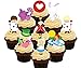 Produktbild Alice in Wonderland Edible Cupcake Toppers Party Pack - Stand-up Wafer Cake Decorations by Made4You