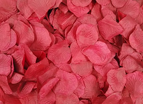 500 dunkelrote Rosenblätter, bordeaux rot – Hochzeitsdeko, Valentinstag, Heiratsantrag, Streudeko, Liebe, Romantisch, Basteln – dunkelrot, Stoff, Blütenblätter, Valentinsgeschenk, künstliche Blütenblätter - 8