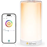 Meross WLAN LED Nachttischlampe Funktioniert mit Apple HomeKit, Dimmbar RGBCW Atmosphäre Touch Nachtlampe für Schlafzimmer Wo