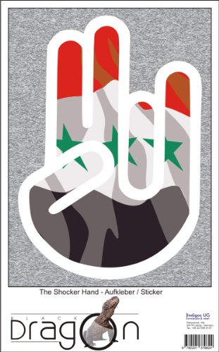 The Shocker Hand - Laptop Notebook Skin Sticker Cover Art Decal - 210x144 mm white Outline with Flag - Iraq