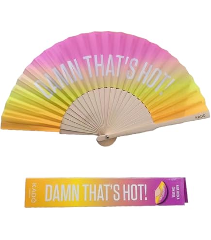 Éventail Pliable 'I'm F*cking Hot' - Bois Et Textile, Message Humoristique, Pour L'été, Plage, Festivals