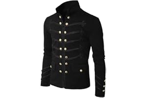 Modaworld Uomo Giacca,Invernale Ricamare Il Cappotto Giacca da Uomo,Elegante Uomo Top,Vittoriano Giacce Medievale Costume,Cappotto Steampunk Vintage Giacca Manica Lunga Gotico