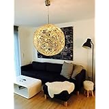 Handgefertigte Deko Kugel aus Aluminiumdraht - kann als Lampe verwendet werden, Drahtlampe - 60cm groß