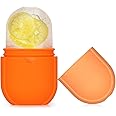 IMEASY Ice Roller for Face and Eye - Upgraded Puffiness Relief Skin Care Tool, Facial Cube, Gua Sha Massage, Silicone Mold for Beauty (Orange)