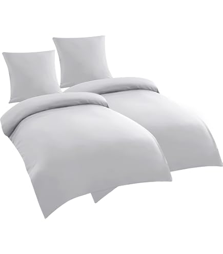Sleepymoon Satin-Bettwäsche Queen-Size – Weich, Schrumpffrei & Pflegeleicht, In Cremeweiß