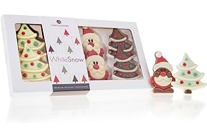 CHOCOLISSIMO Xmas Time - 8 figuras navideñas de chocolate | 4 chocolate de Santa | 4 árboles de navidad de chocolate | Chocolate | Chocolate de navidad | Niños | Adultos