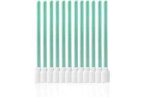 AKAIGU Foam Tip Cleaning Swabs 100pcs 5.1" Foam Swabs, Square Rectangle Cleaning Swab for Solvent Format Inkjet Printer Roland Optical Equipment