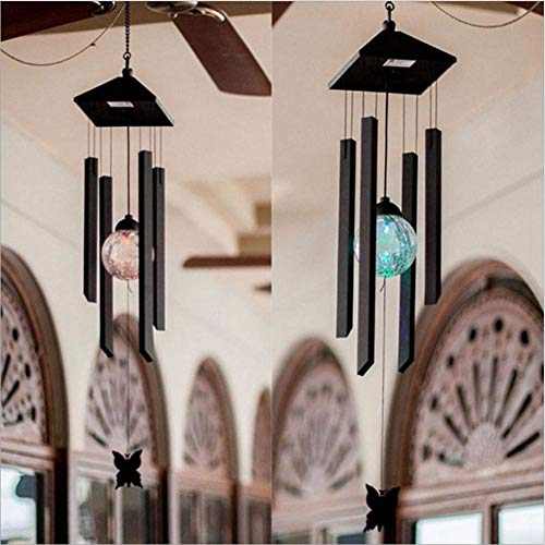 Preisvergleich Produktbild LED Solar Wind Chimes Solarbetriebenes Windspiel Solar Mobile Wind Glockenspiel Farbwechsel LED Hängelampe für Garten Outdoor