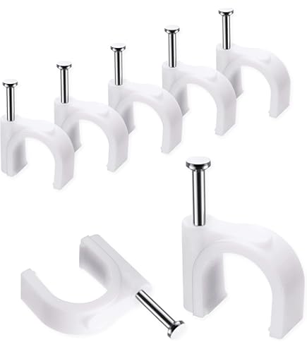 390x Plastic Electrical Wire Cable Clips TV Phone Internet Lead