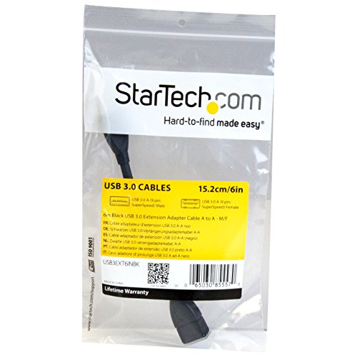 StarTech USB3EXT6INBK USB 3.0-Verlängerungskabel (0,2 m) - 4