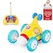 Produktbild RC Auto Fernbedienung, ICOCO Fernbedienung Auto Stunt Rotation, 2 Kanal 49MHZ Fernbedienung Auto Spielzeug mit Lichtern und Musik, gelb