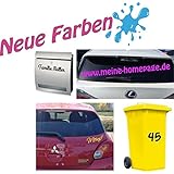 Folienaufkleber "WUNSCHTEXT" (Größen, Schrift und Farbauswahl)