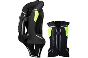 YXYECEIPENO Gilet D'airbag De Moto Pour Hommes Gilet De Protection Sportif Équestre Taille Ajustable Mélèçons Plusieurs Nuits Réfléchissantes Et Plus Sûres (S-3XL, Aucune Cartouche D'encre De CO2) Gilet airbag mo